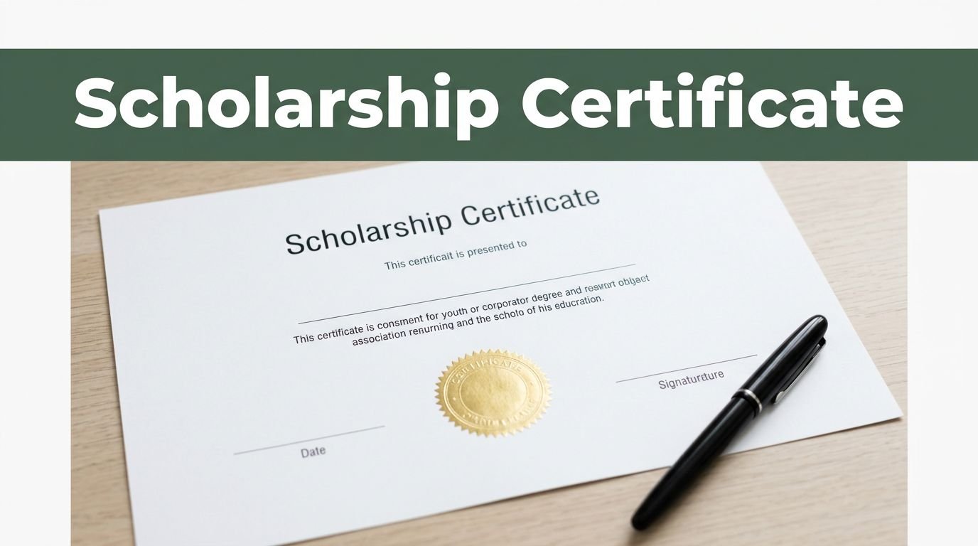Certificate of Scholarship Sample: What to Include and Use