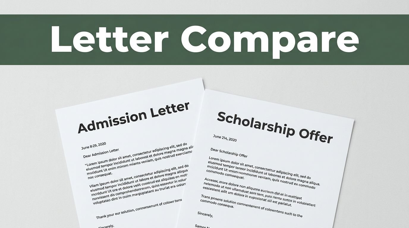 Admission Letter vs Scholarship Offer Letter Explained