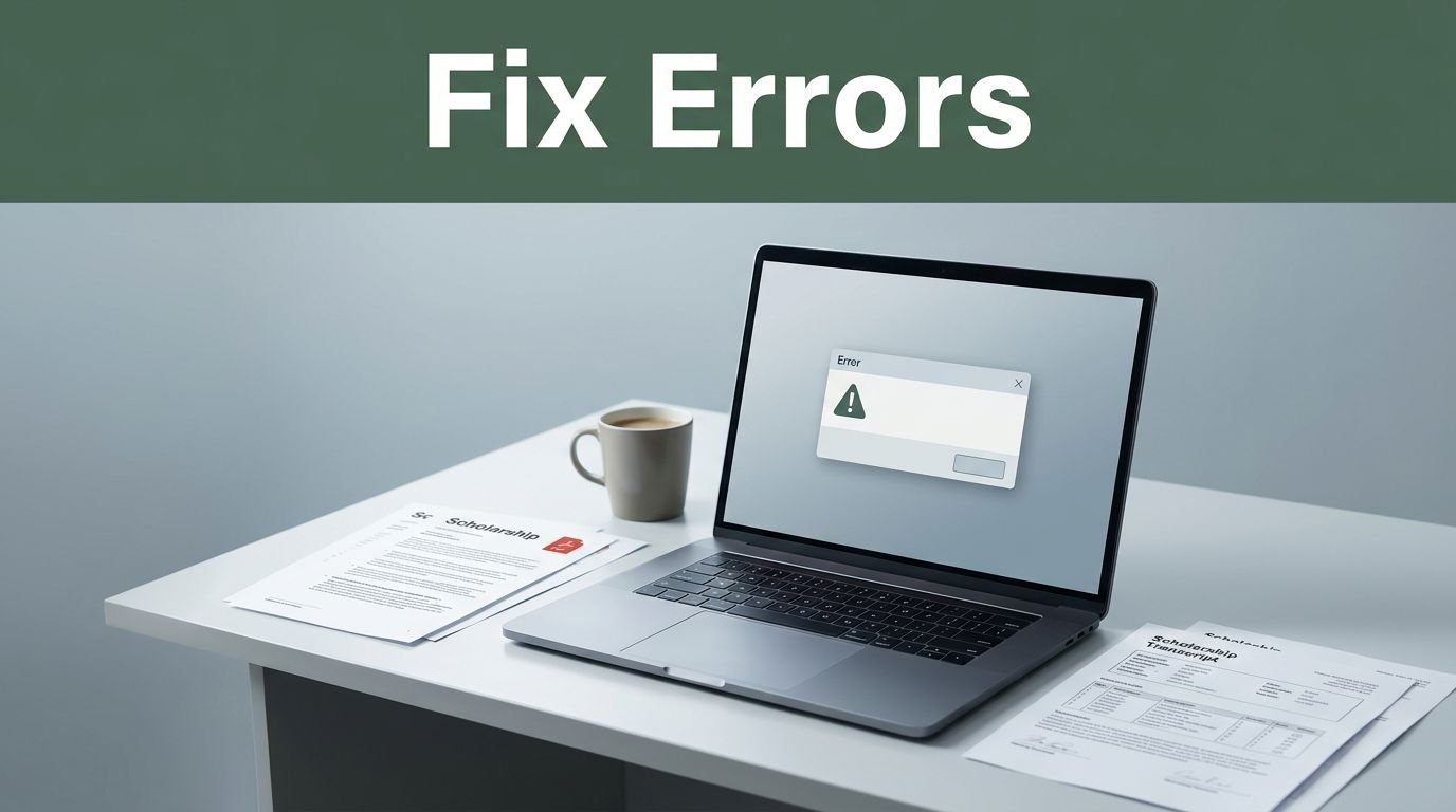 Scholarship Portal Errors and How to Fix Them Fast