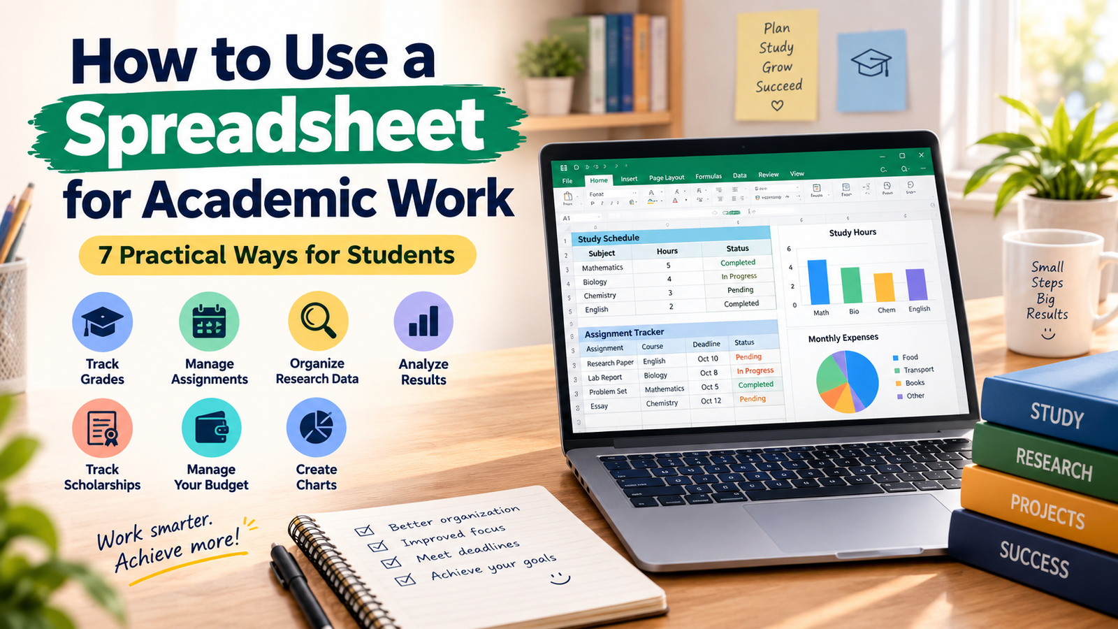 How to use a spreadsheet for academic work